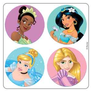 Disney Princesses MiniBadges Stickers