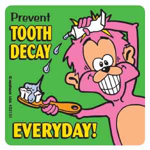 Prevent Decay Everyday Asst. Dental Office Stickers