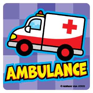 Kiddie Rescue Vehicles Asst. Stickers