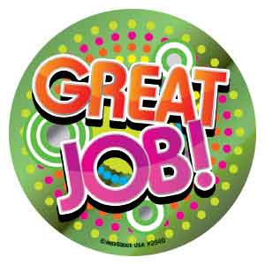 Foil Praise Stickers Asst.