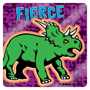 Fierce Dinosaurs Foil Asst. Stickers