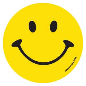 Neon Smile Faces Asst. Stickers