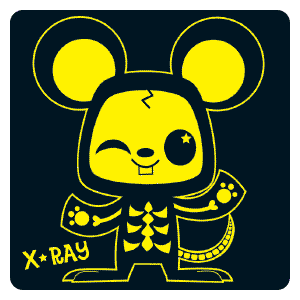 Glow-In-The-Dark X-Ray Animal Stickers Asst. Stickers