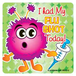 I Had My Flu Shot! - Foil Asst. Medical Stickers