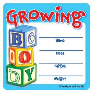 Growing Boy Medical Stickers