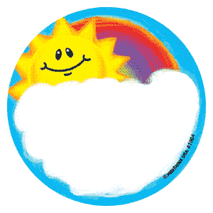 Personalized Sun, Cloud & Rainbow Stickers