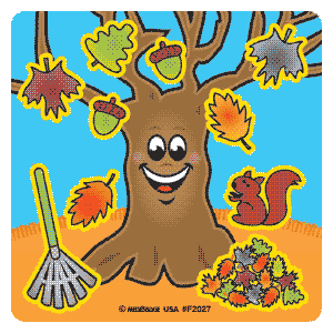 Autumn Tree Make-A-Sticker Asst.