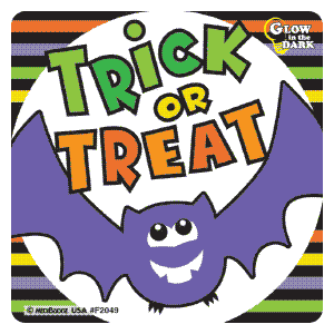 Happy Halloween Glow-In-The-Dark Asst. Stickers