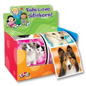 Dog 'n Cat Photos 2-Roll Display Sticker Box