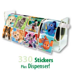 Small Dispenser & 4 Best Sellers Stickers