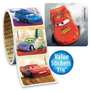 Disney Cars Value Stickers - Roll