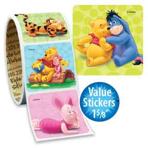 Pooh and Pals Value Stickers - Roll