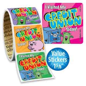Visited My Credit Union Value Stickers - Roll