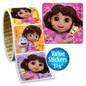 Dora Playful Value Stickers - Roll