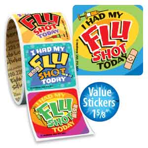 Flu Shot Value Stickers - Roll