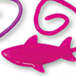 Neon Sticky Sharks Toys