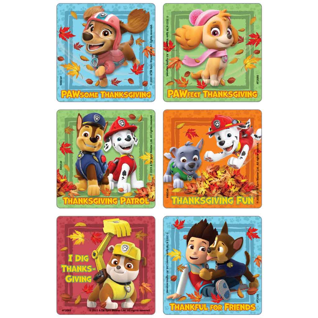 PAW Patrol - PAWsome Thanksgiving Stickers