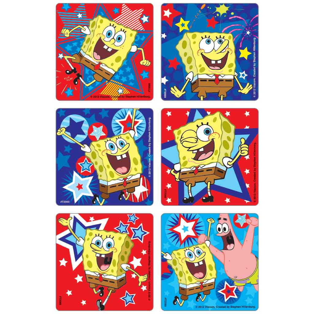 SpongeBob Stars and Stripes Stickers