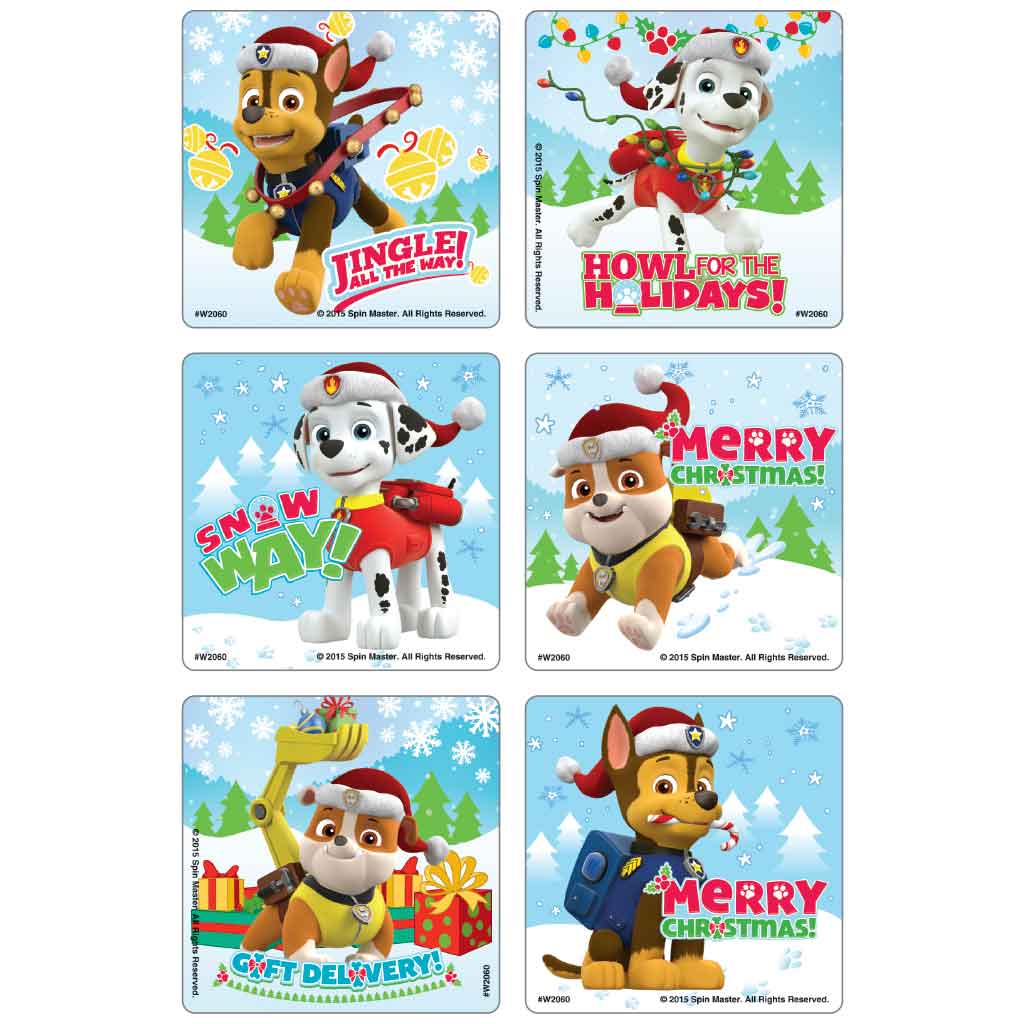 PAW Patrol Christmas Pups Stickers