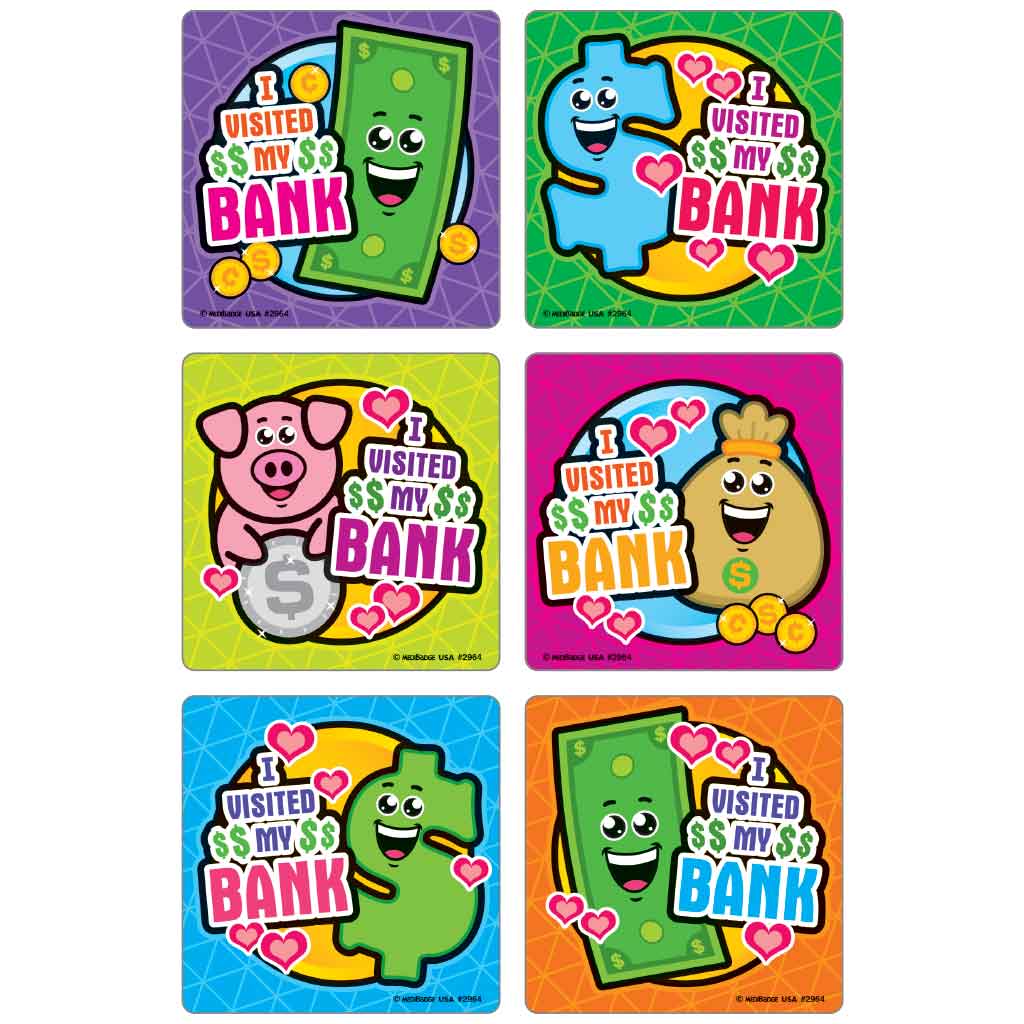 I Visited My Bank Asst. Banking Stickers