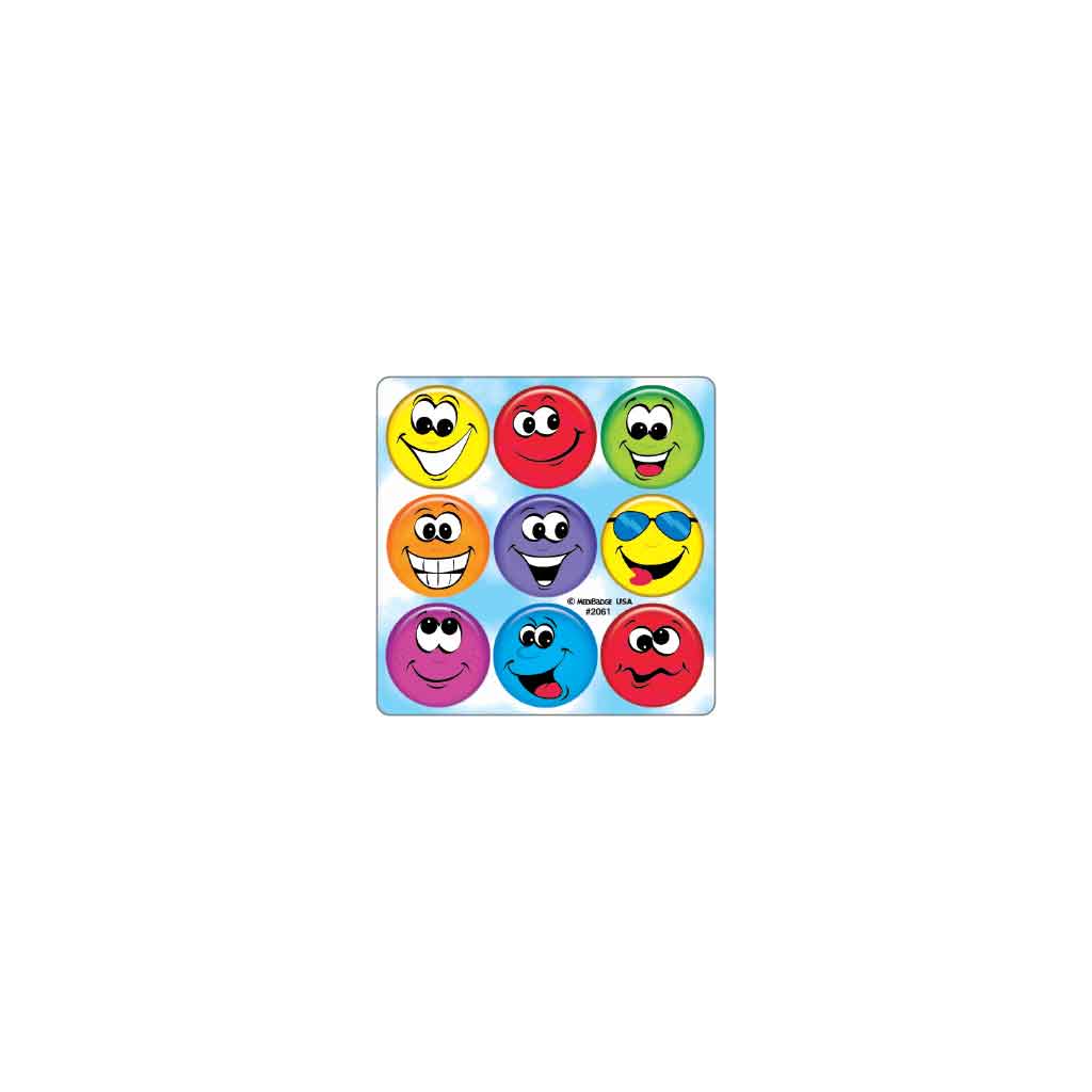 Smiley Face Dots Stickers