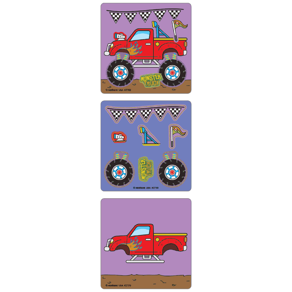 Monster Truck Make-A-Sticker Asst.