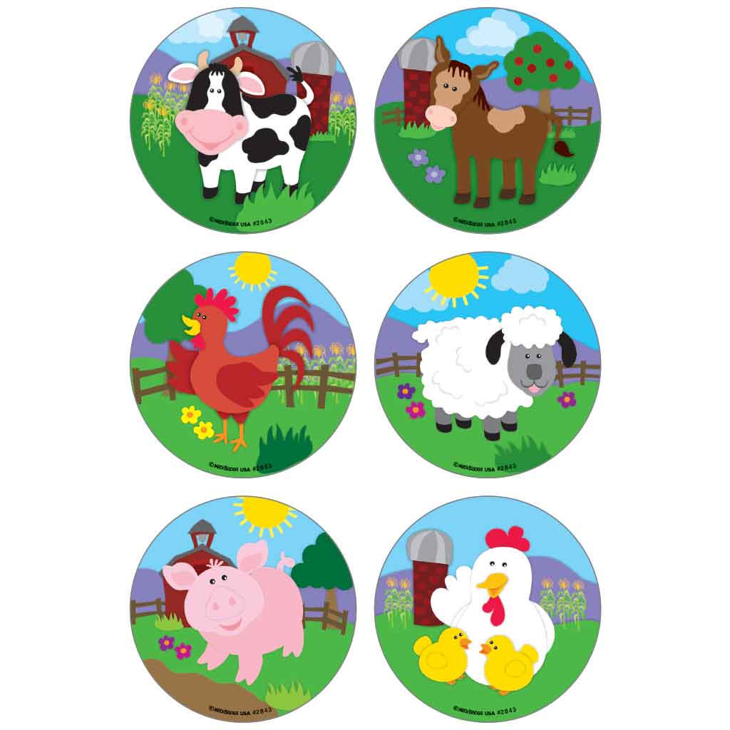 Baby Barnyard Animals Asst. Stickers