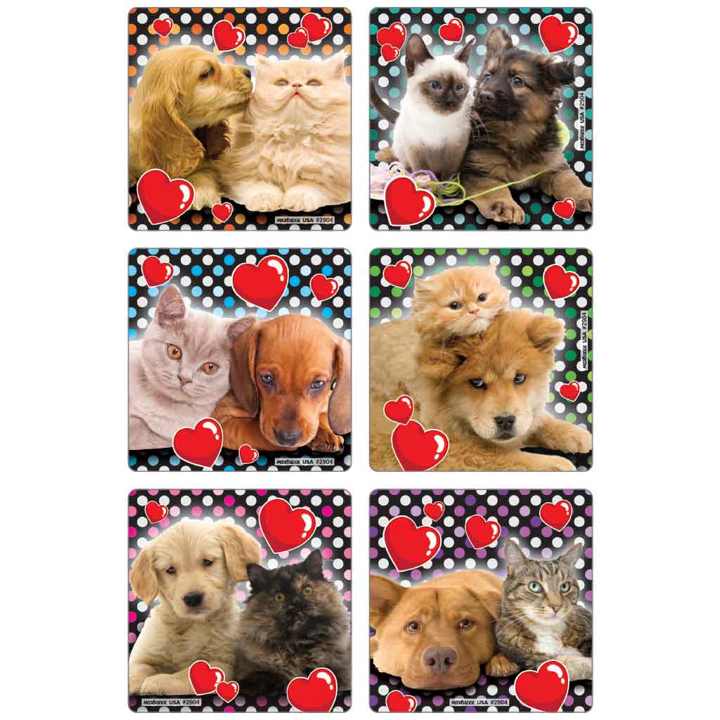 Lovable Dog 'n Cat Photos Asst. Stickers