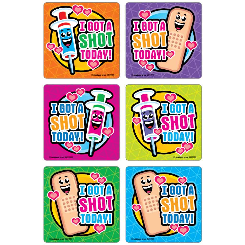 I Got a Shot Today Asst. Medical Stickers