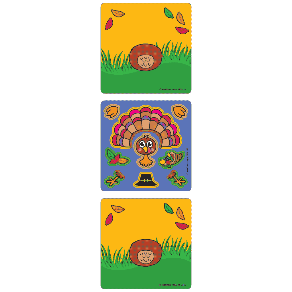 Turkey Make-A-Sticker Asst.