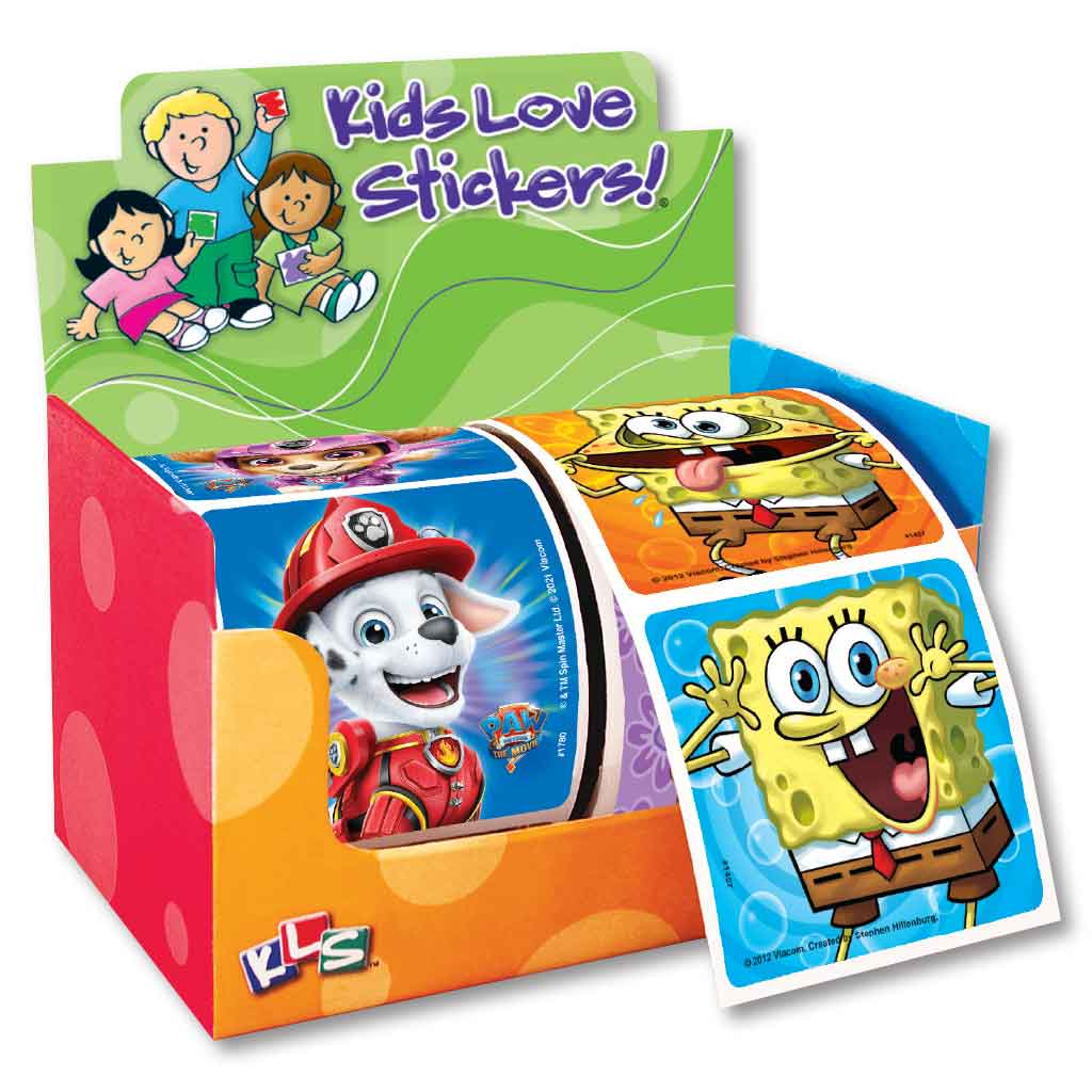 Popular Characters 2-Roll Display Sticker Box