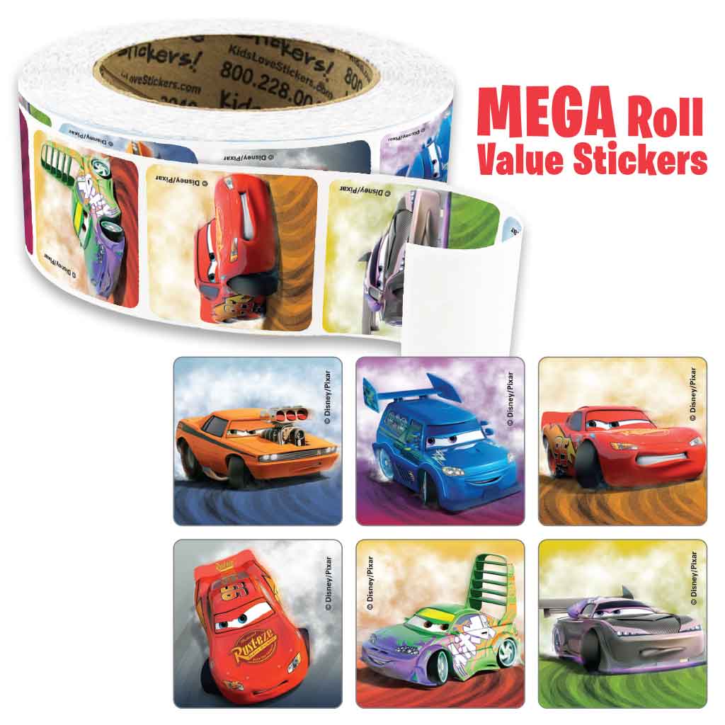 Disney Cars Mega Roll Value Stickers