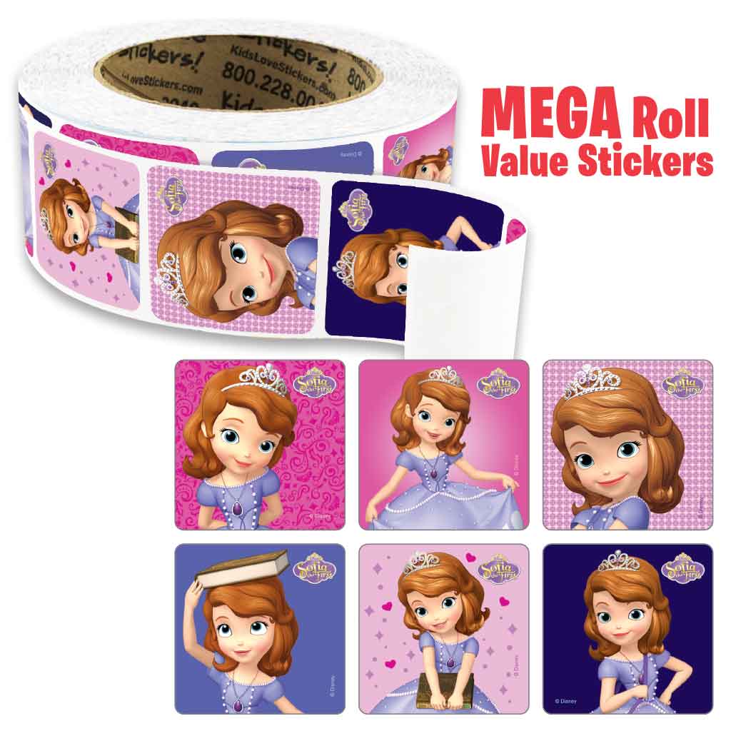 Sofia The First Mega Roll Value Stickers