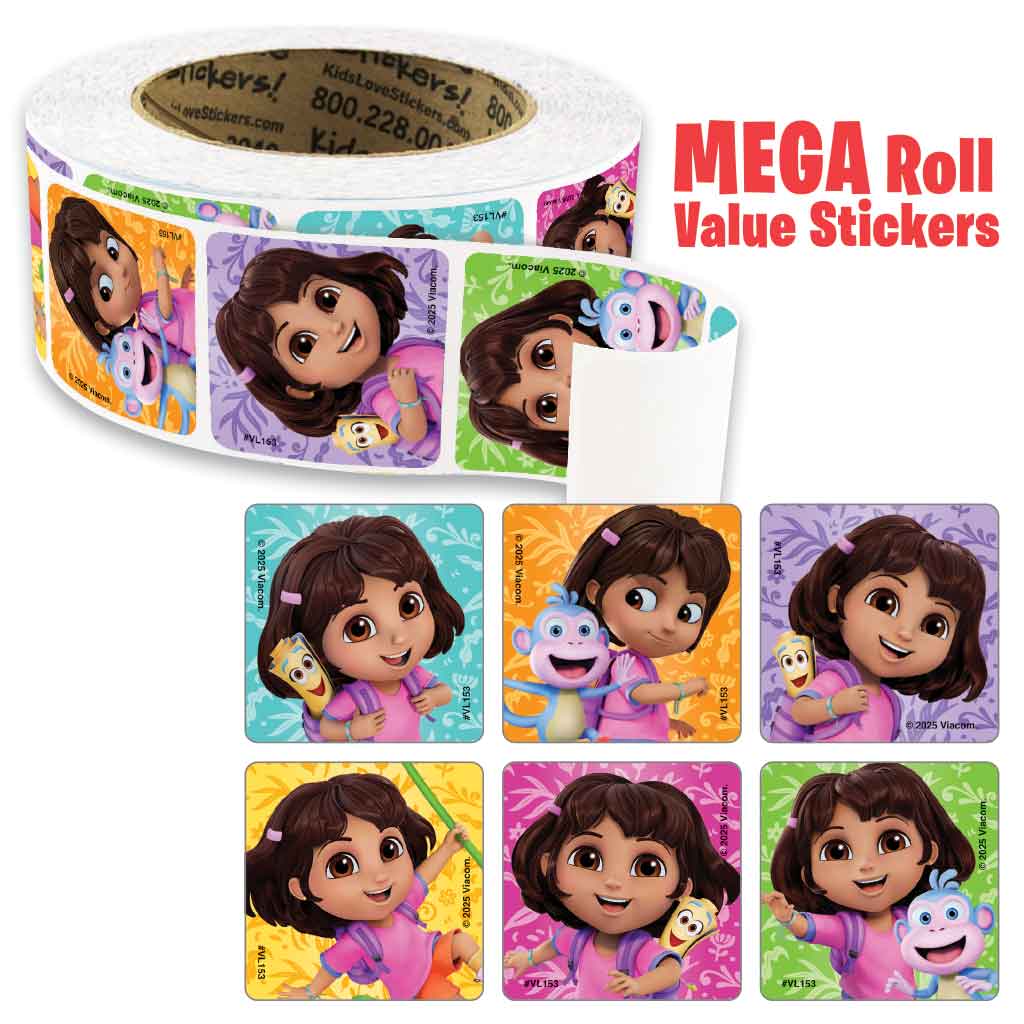 Dora Playful Value Stickers - Roll