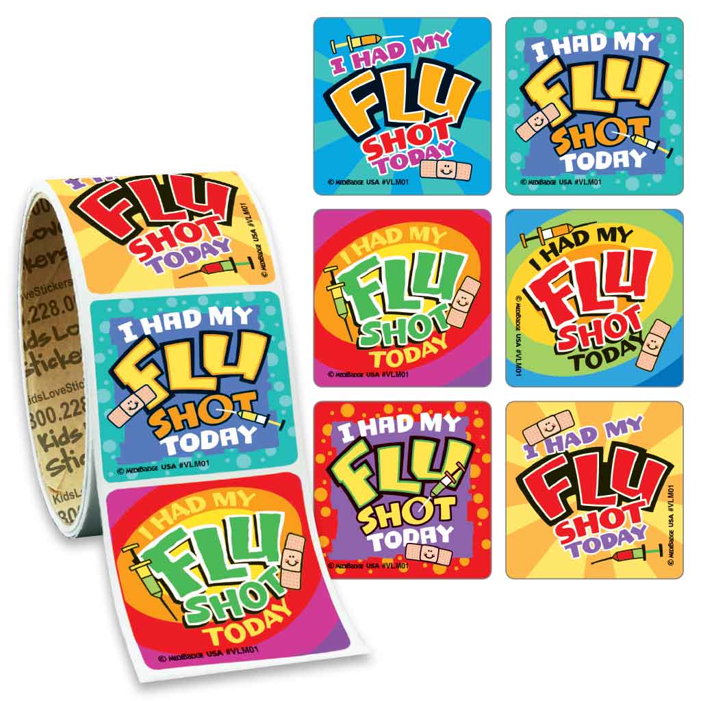 Flu Shot Value Stickers - Roll