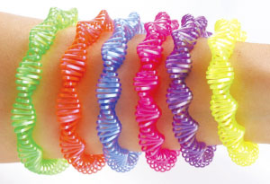 Neon Coil Twist Bracelets Toy Jewelry