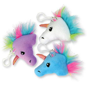 Plush Unicorn Backpack Clips Toys