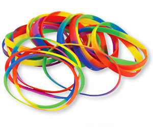 Rainbow Thin Wristband Bracelets Toy Jewelry
