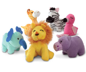 Plush Colorful Zoo Animals Toys