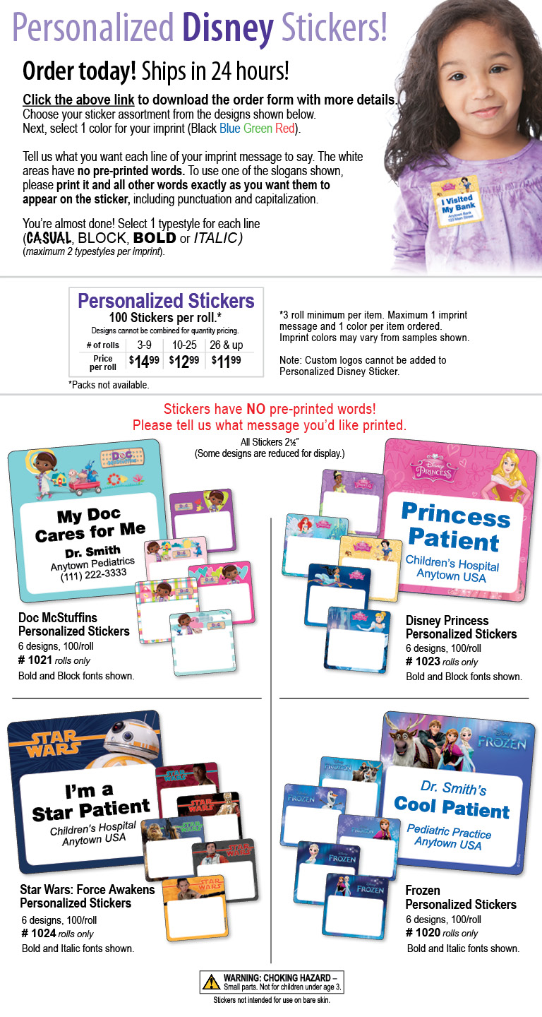 Personalized Disney Stickers